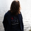 Gentle Factory | T-shirt Blanche - Brodé Lilloise Bleu Marine Foncé