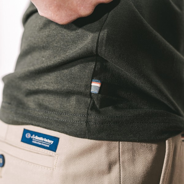 La Gentle Factory | T-shirt Baptiste broderie Vélo - Kaki