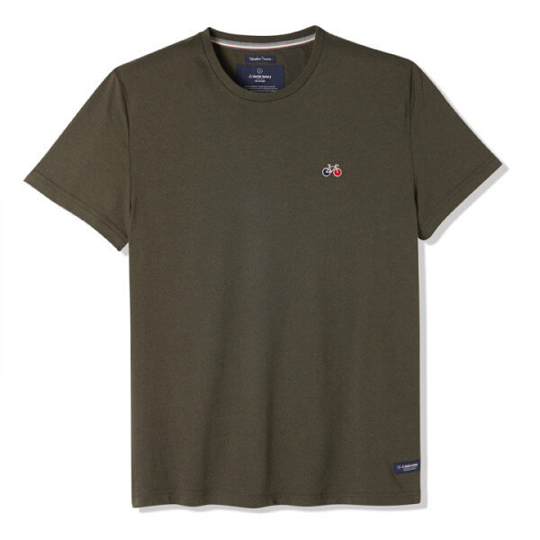 La Gentle Factory | T-shirt Baptiste broderie Vélo - Kaki