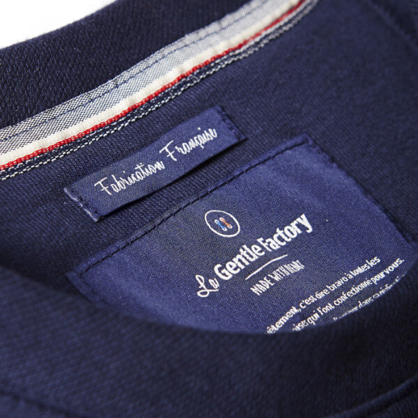 La Gentle Factory | Sweat Basile Broderie Vélo - Bleu Marine