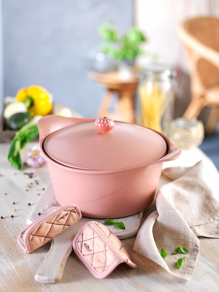 Cookut | Cocotte 24 cm - Rose (sans poignée)