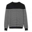 La Gentle Factory | Benjamin pull à boutons - Bleu Marine Rayé