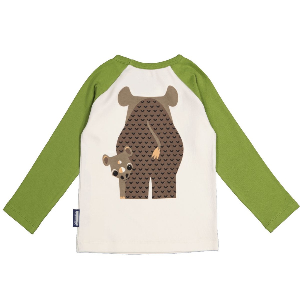 Coq en Pate | T-shirt Raglan Mibo Rhinoceros - Vert