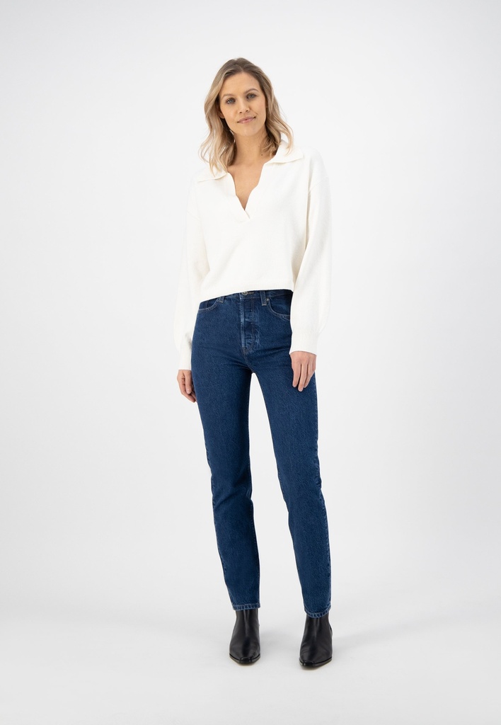 Mud Jeans | Jean Femme Piper Straight - Stone Indigo