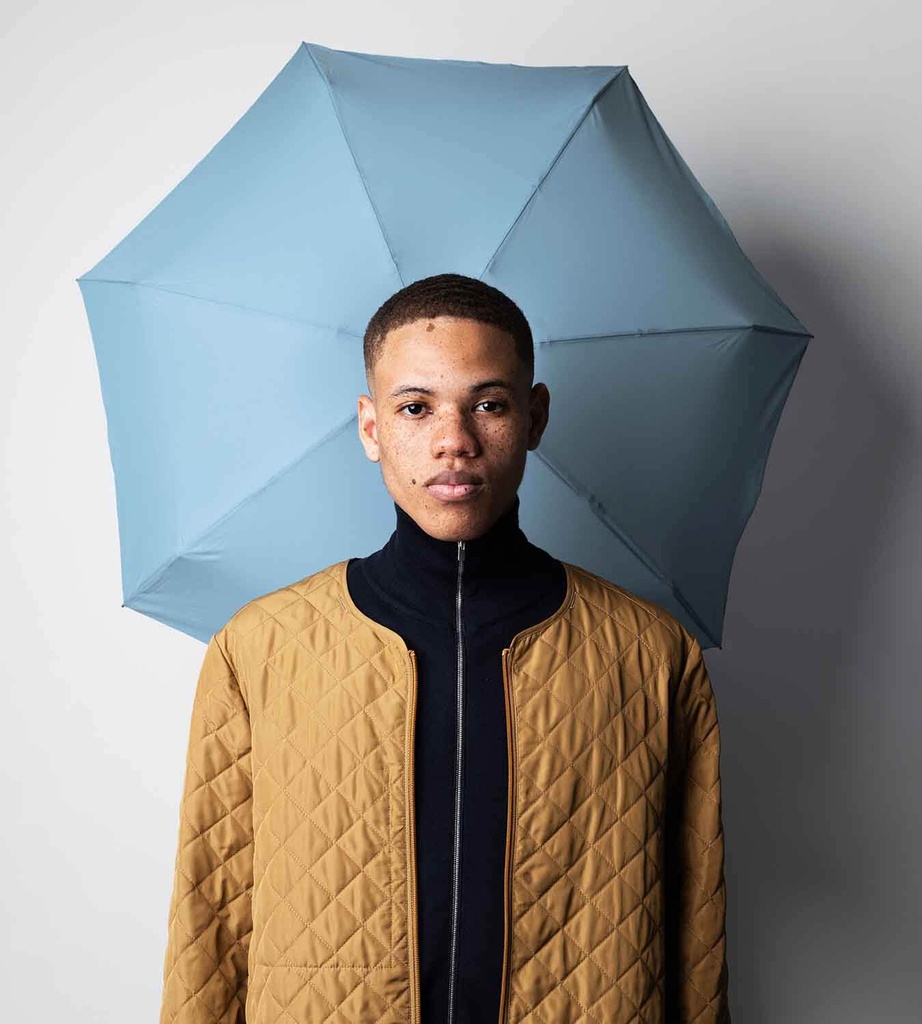 Anatole | Mini parapluie bleu-gris - micro & solide - Victor