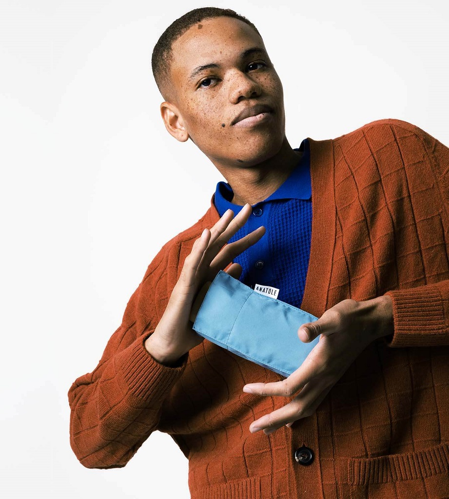 Anatole | Mini parapluie bleu-gris - micro & solide - Victor