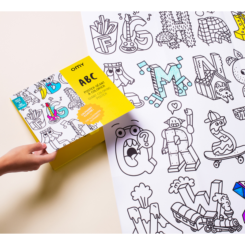 Omy | Poster à colorier - ABC