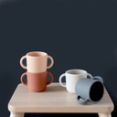 Ekobo | 2 Tasses d'apprentissage en silicone - Blush / Terracotta 