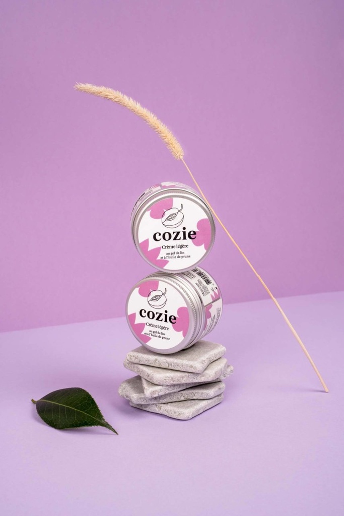 Cozie | Crème légère visage - au gel de lin et huile de prune - certifiée