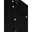 Knowledge Cotton Apparel | Baby cord custom fit shirt - Black Jet