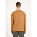 Knowledge Cotton Apparel | T-shirt Badge Long Sleeve - Brown Sugar