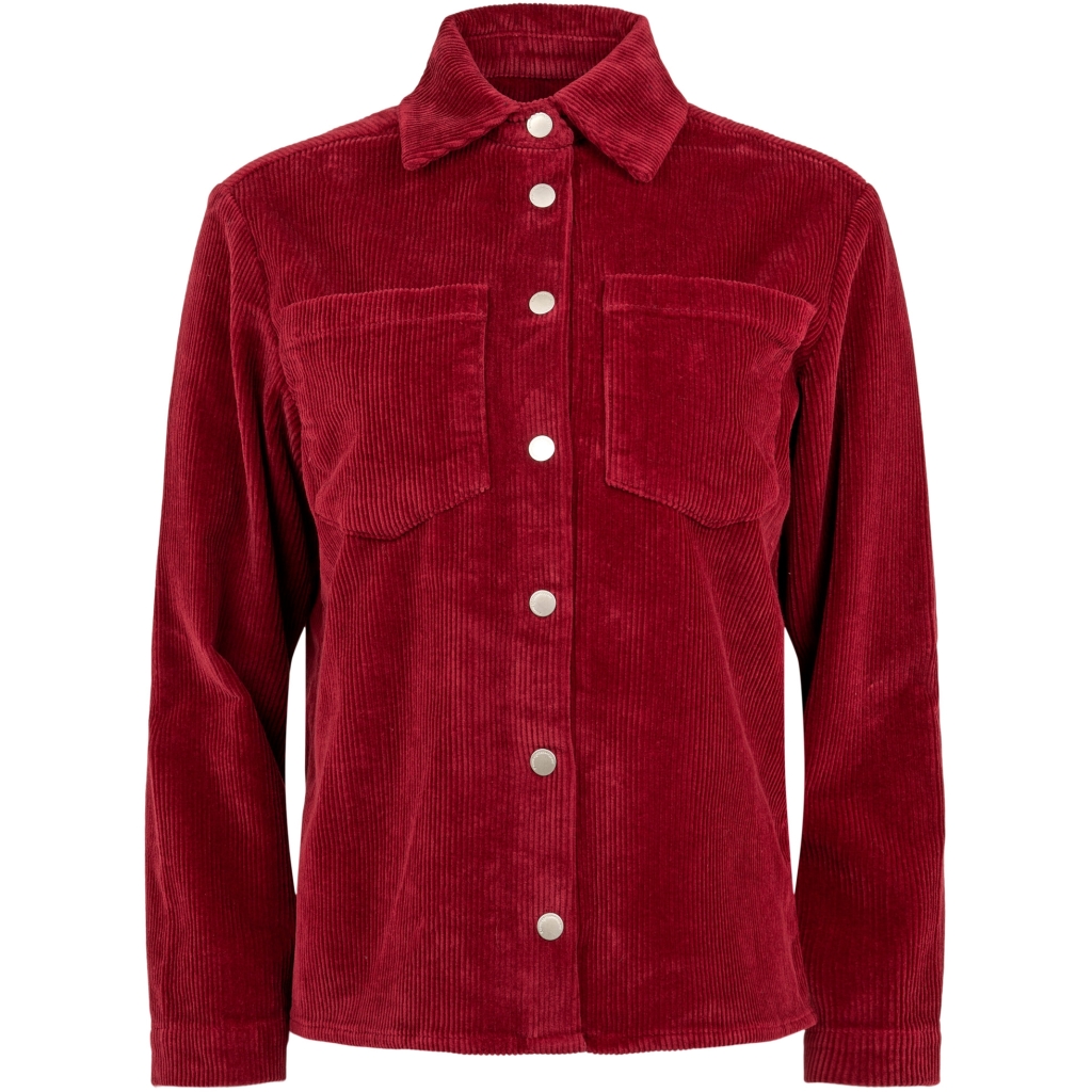 Knowledge Cotton Apparel | Sur-chemise en velours - Rhubarb 