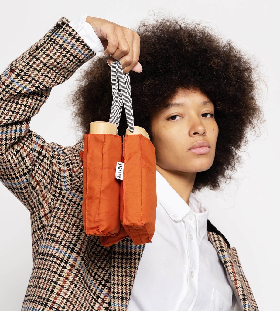 Anatole | Mini parapluie bleu marine - micro & solide - COLETTE