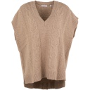 Knowledge Cotton Apparel | Oversize cable knit vest - Kelp