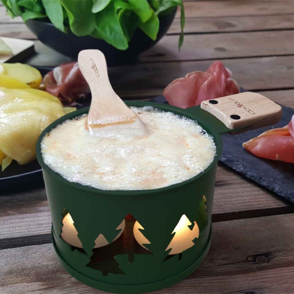Cookut | 2 Raclette à la bougie Verte Edition limité - SAPINS