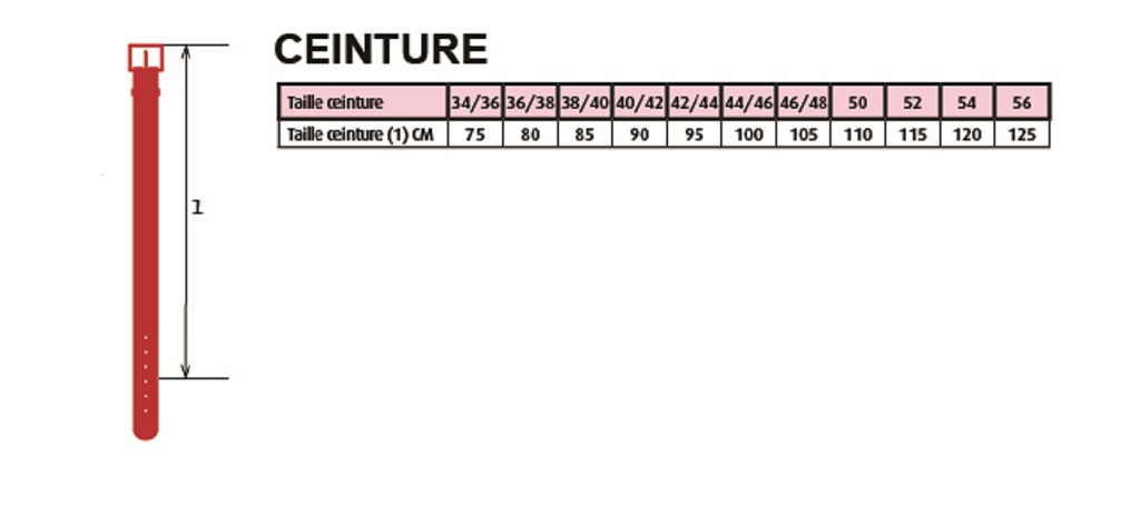 taille ceinture 44