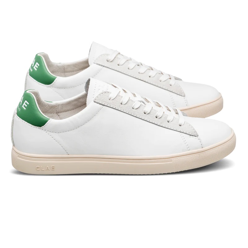 Clae | BRADLEY CALIFORNIA WHITE LEATHER LODEN GREEN