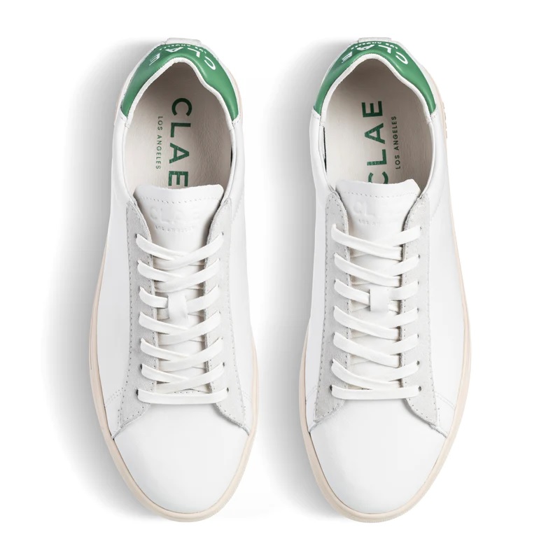 Clae | BRADLEY CALIFORNIA WHITE LEATHER LODEN GREEN