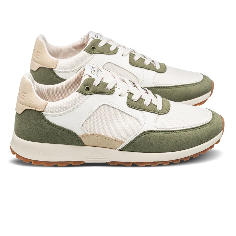 Clae | BRADLEY CALIFORNIA WHITE LEATHER LODEN GREEN