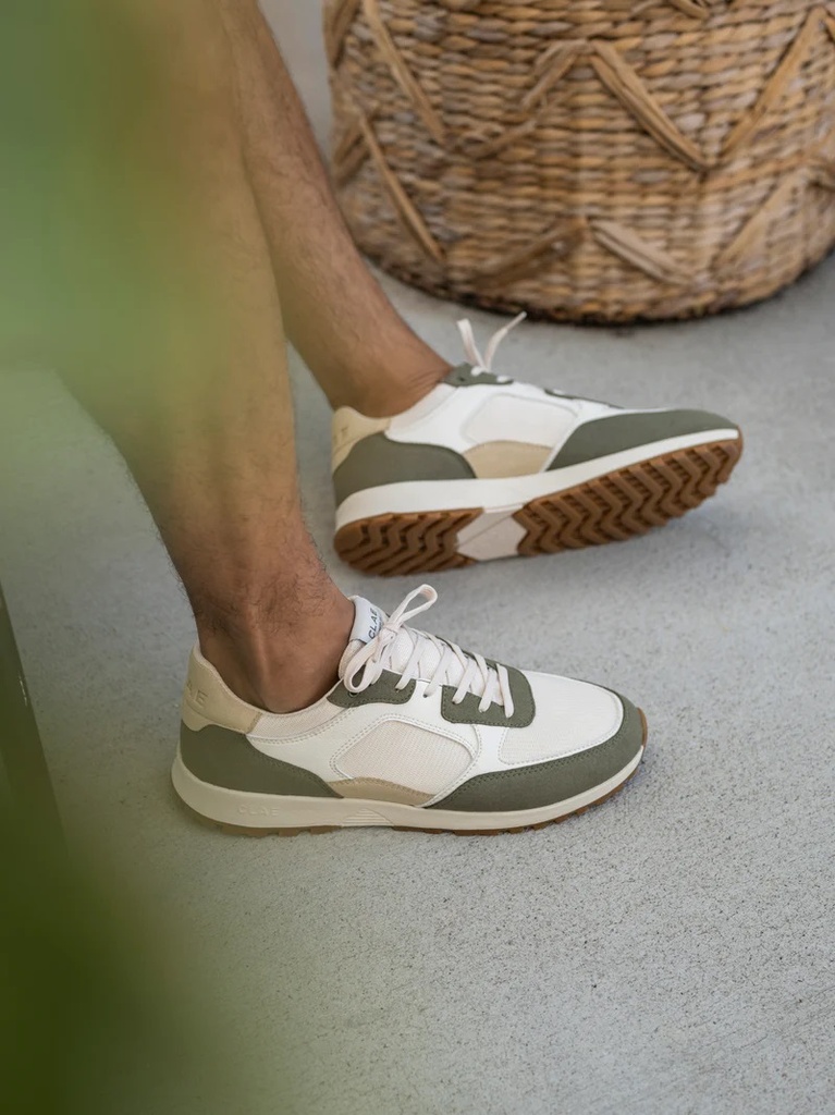 Clae | BRADLEY CALIFORNIA WHITE LEATHER LODEN GREEN