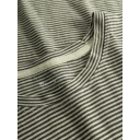 Knowledge Cotton Apparel | T-shirt Narrow Striped Slob - Swamp