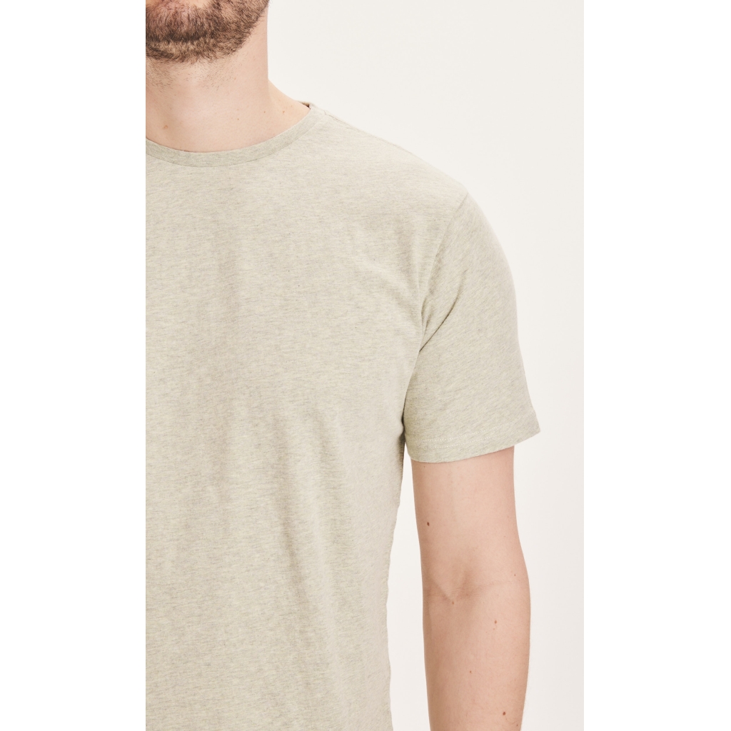 Knowledge Cotton Apparel | T-shirt Basic - Lint Melange
