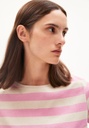 Armedangels | T-shirt Finiaa Block Stripes - Raspberry pink-light desert