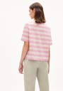 Armedangels | T-shirt Finiaa Block Stripes - Raspberry pink-light desert