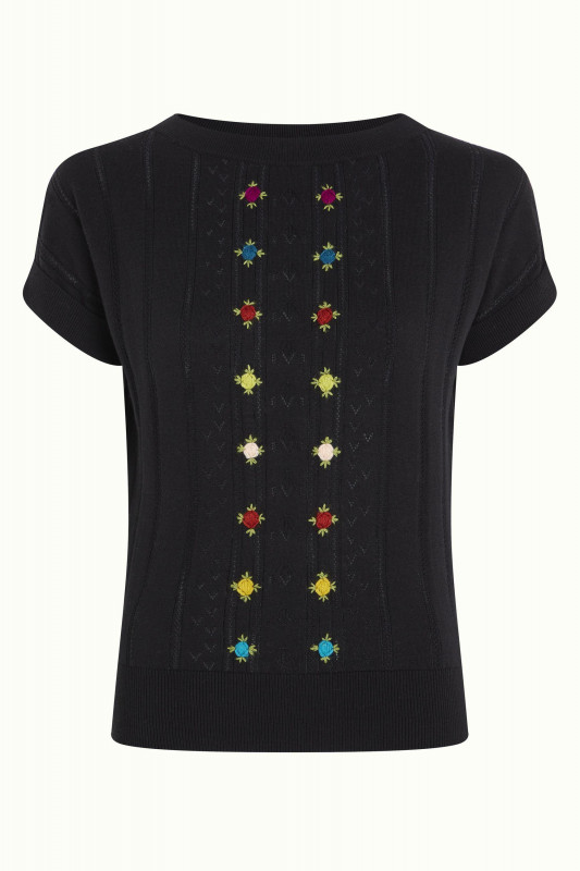 King Louie | Haut col bateau Orchid - Black