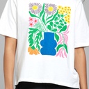  Dedicated | T-shirt Vadstena Cottage Flower - White