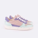 FAGUO | Baskets ALDER LEATHER SUEDE - rose &amp; menthe en cuir