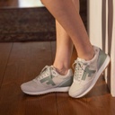 FAGUO | Baskets Femme Elm Syn Woven Suede - Ecru