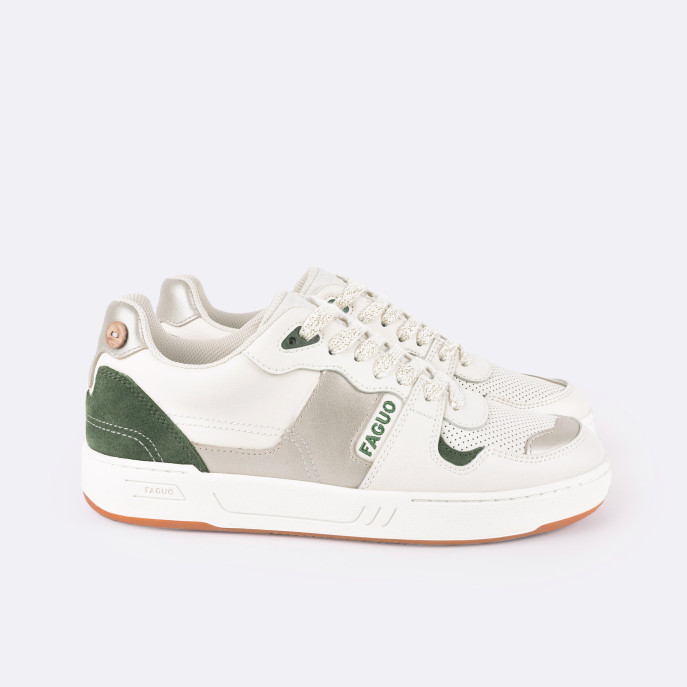FAGUO | Baskets Femme Ceiba Leather - Kaki