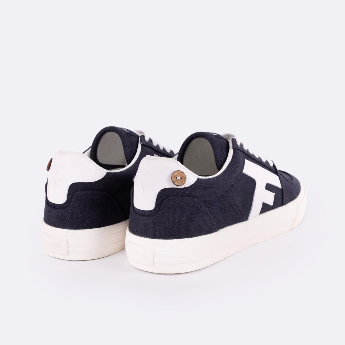 FAGUO | Baskets Homme en coton Walnut - Navy