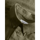 Knowledge Cotton Apparel | Chemise Coton et lin - Burned Olive