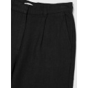 Knowledge Cotton Apparel | Pantalon loose en lin - Black Jet 