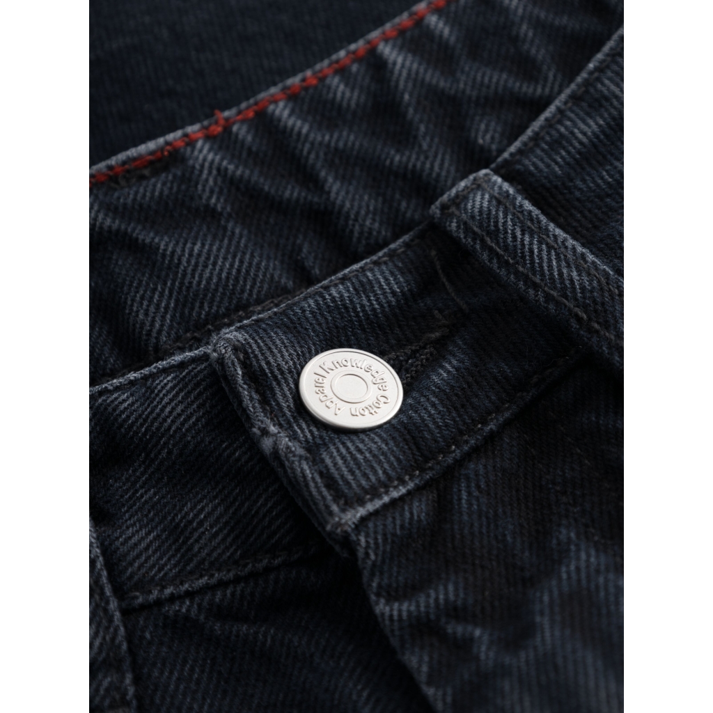 Knowledge Cotton Apparel | Short Reborn - Overdyed Black 