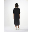 Knowledge Cotton Apparel | Robe col V - Black Jet