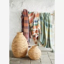 Madam Stoltz | Plaid en coton rayé