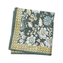 BONHEUR DU JOUR | Foulard imprimé “fleurs indiennes” Kelila Olive