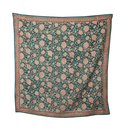 BONHEUR DU JOUR | Foulard Foulard imprimé fleurs indiennes TUPIA green