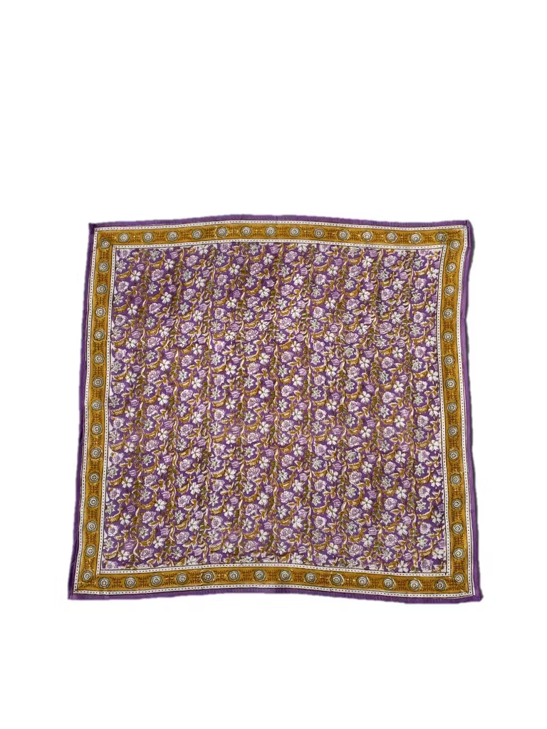 BONHEUR DU JOUR | Foulard Foulard imprimé fleurs indiennes Foulard ” Absynthe Purple