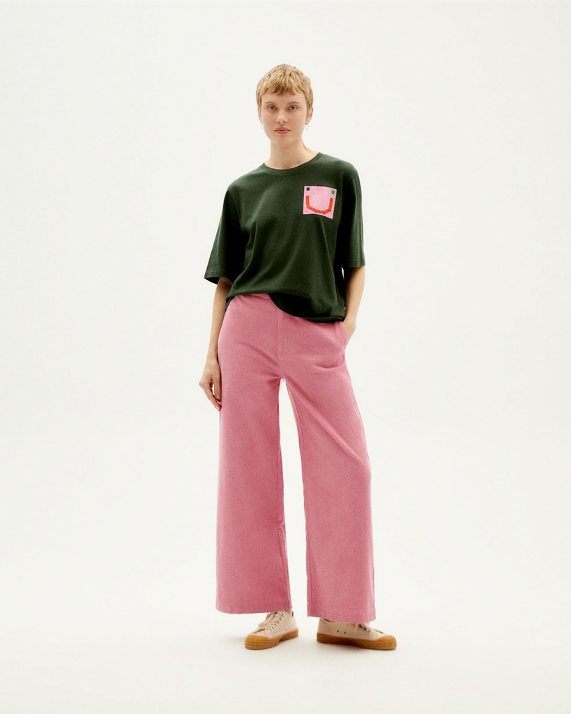 Thinking Mu | T-shirt Face Lucia - Green 