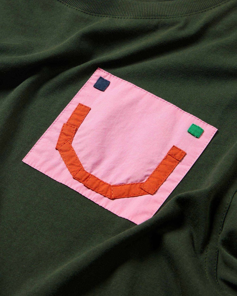 Thinking Mu | T-shirt Face Lucia - Green 