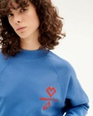 Thinking Mu | Sweatshirt Fantine 2 hearts - Blue