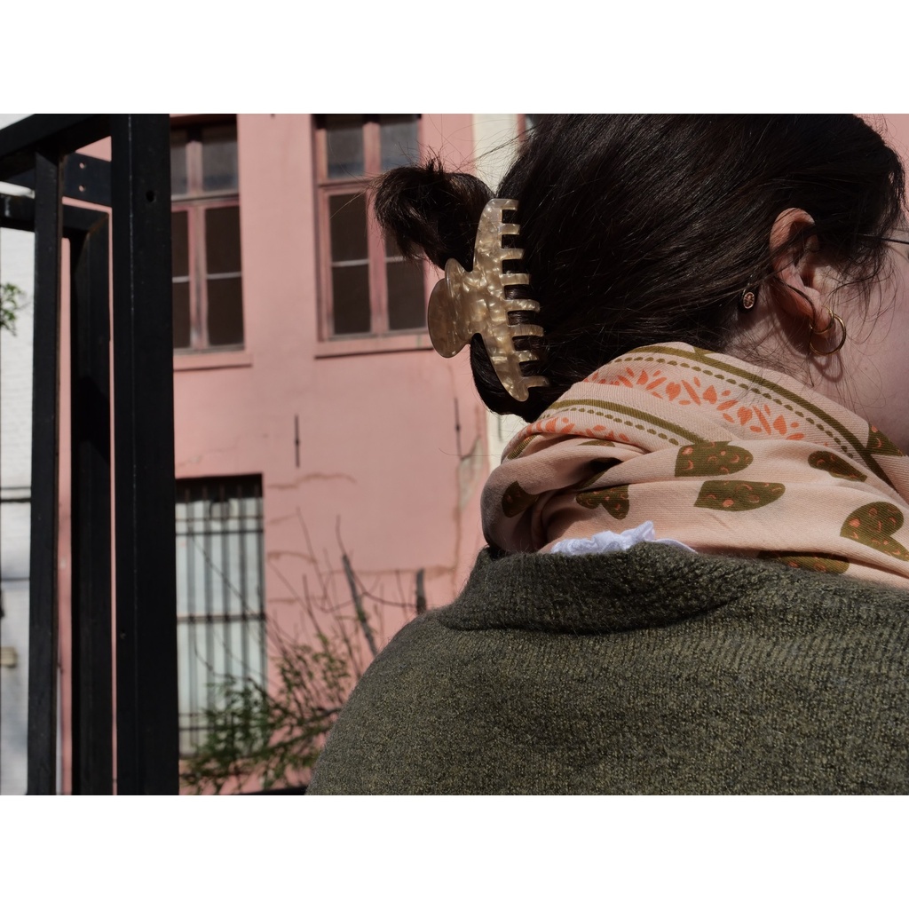 BONHEUR DU JOUR | Foulard imprimé &quot;Coeur Sauvage&quot; Rose