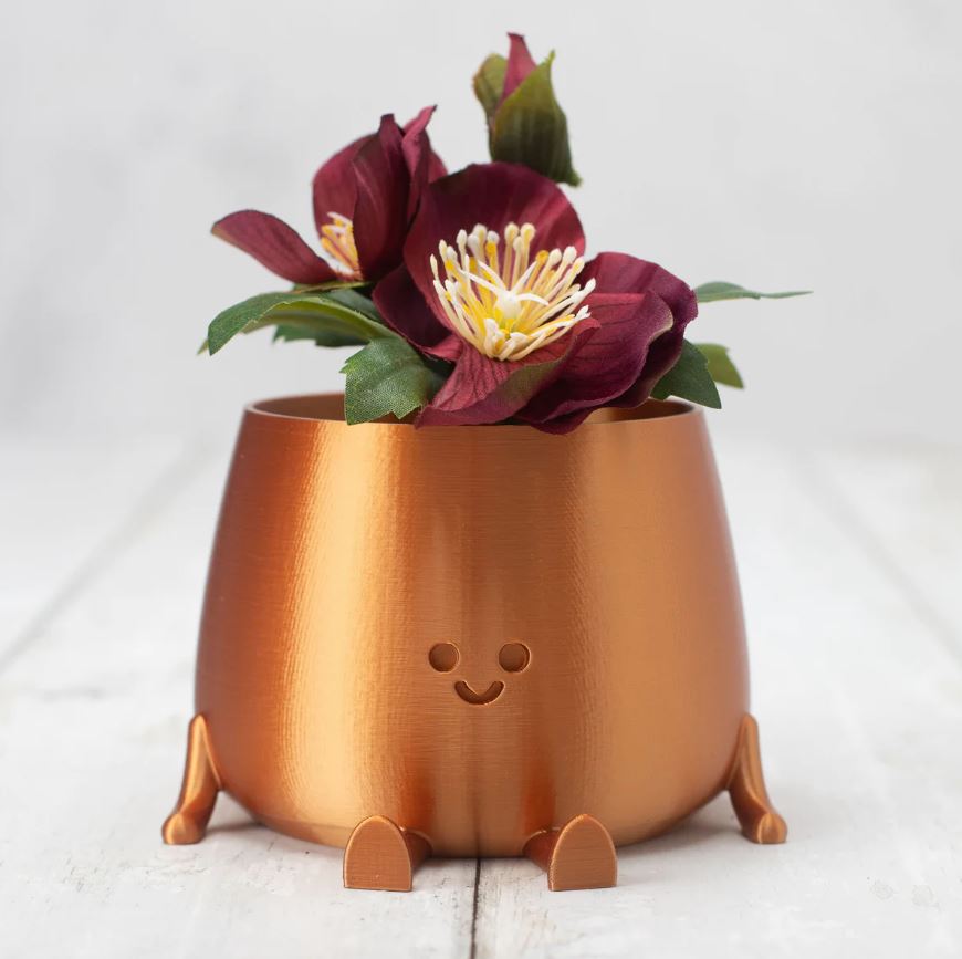 Ingadi | Pot de fleurs Happy Pot - Cuivre - M