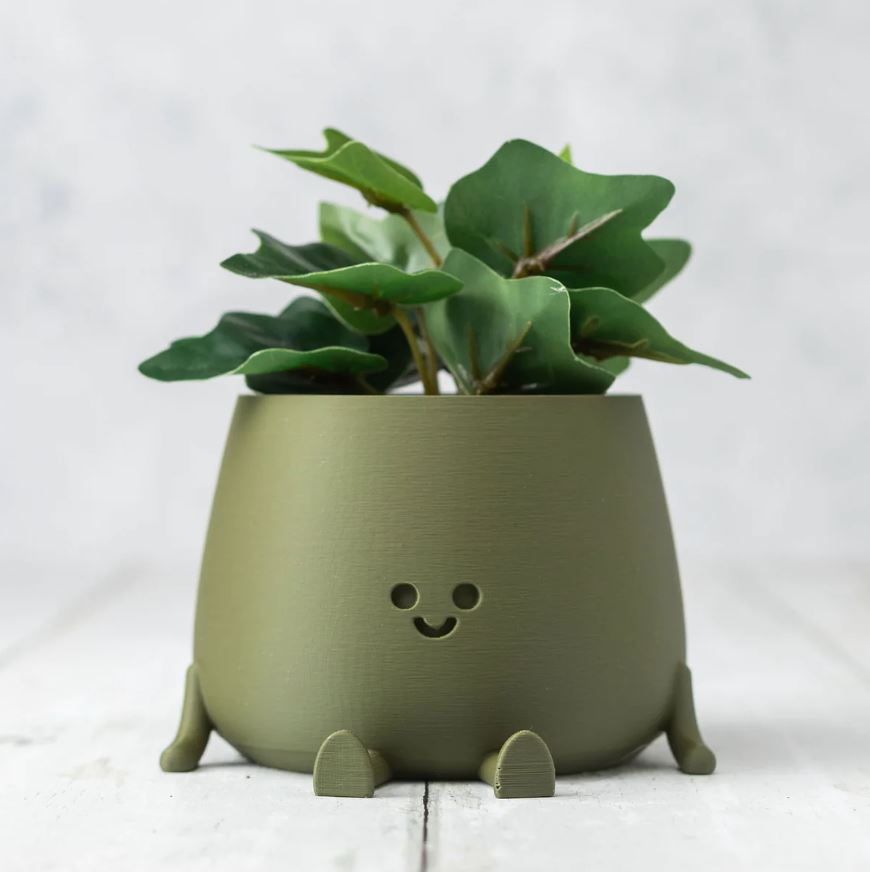 Ingadi | Pot de fleurs Happy Pot - Vert - S