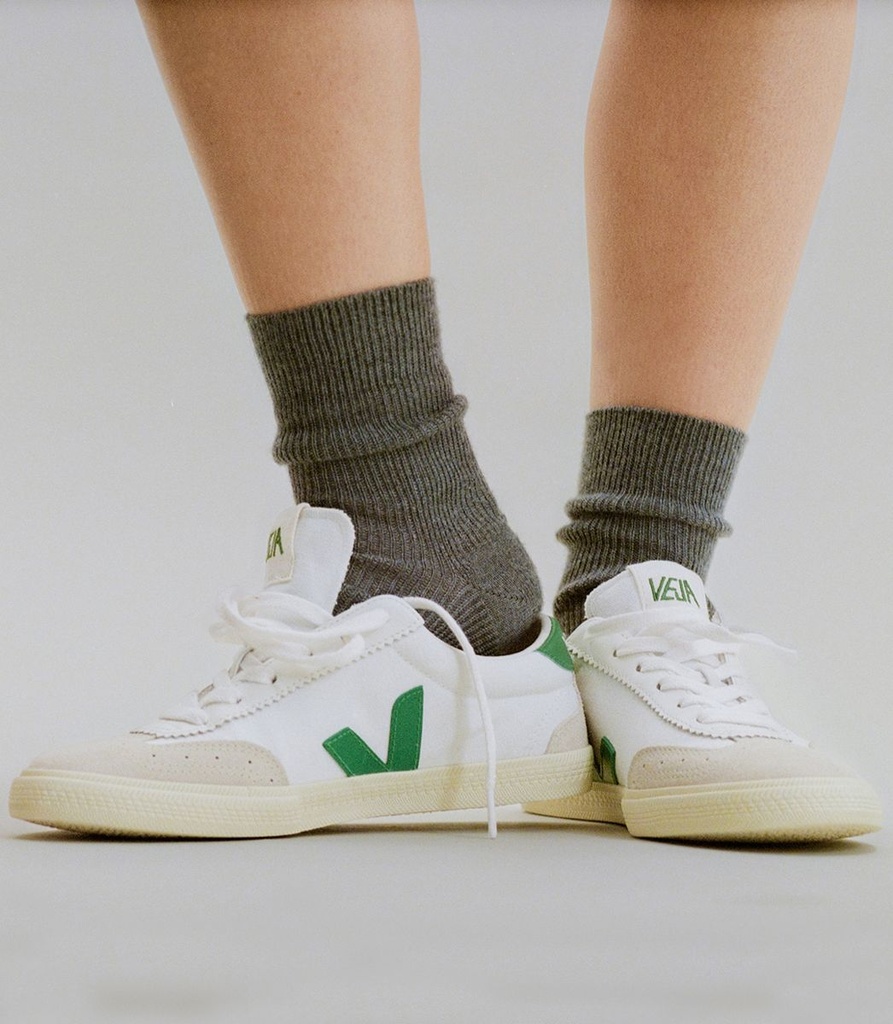 VEJA | Baskets Volley Canvas - White Emeraude