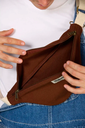 HindBag | Sac banane matelassée Olivia - Terracota